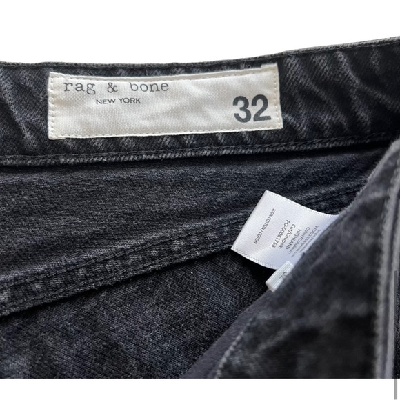 Rag & Bone Dre mid Rise Slim Boyfriend Jeans in Highland Black - Picture 5 of 12